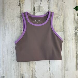 WILO THE LABEL Colorblock Racer Sports Bra top nwot small